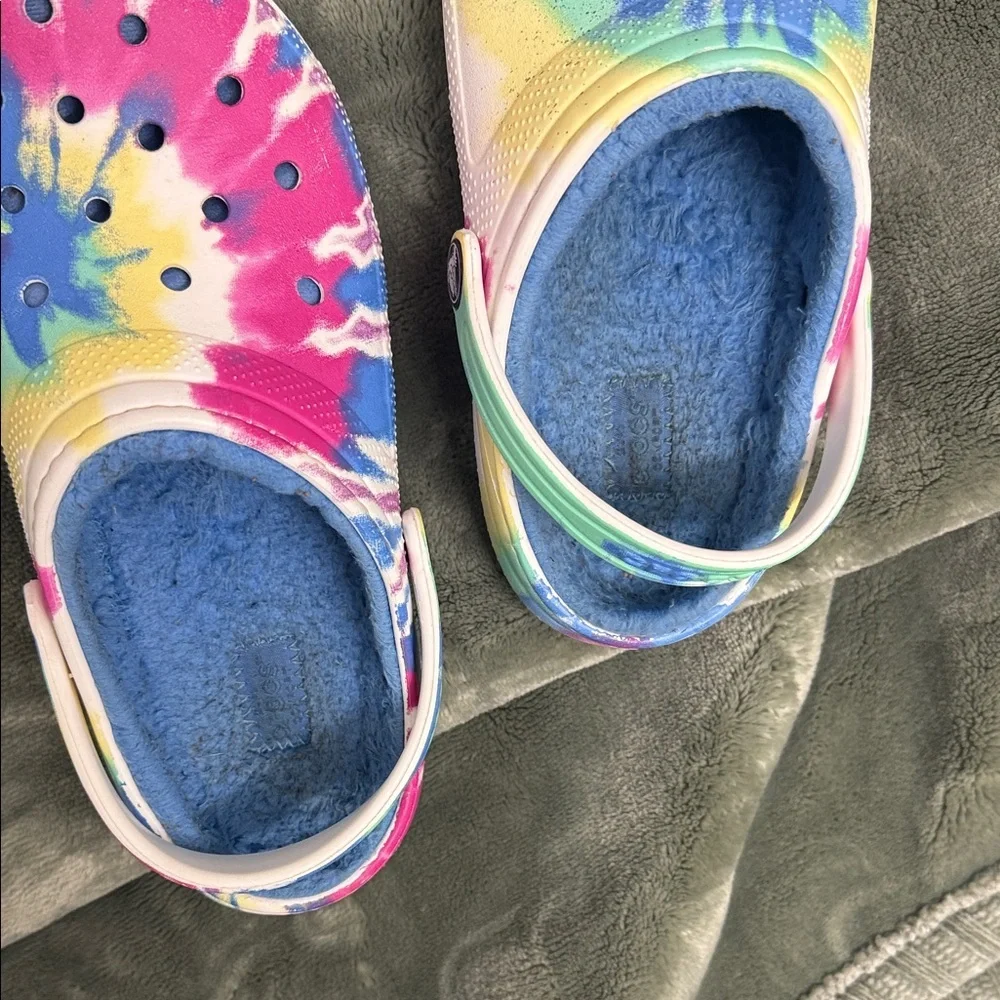 CROCS Kids Tie-Dye Slippers - Multicolor